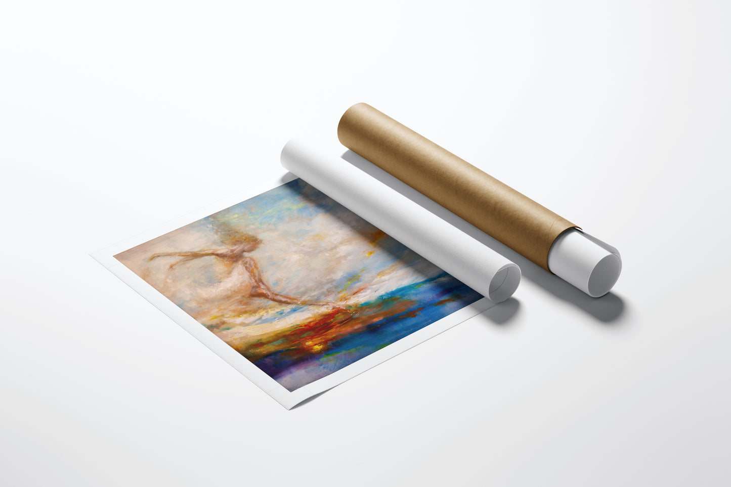 Limited edition fine art print Whirlwind/AP/#248 on rolled canvas, rich warm tones, expert craftsmanship, gallery-level. - Whirlwind/AP/#248 - Artist Proofs, Figurative AP, Rolled Canvas