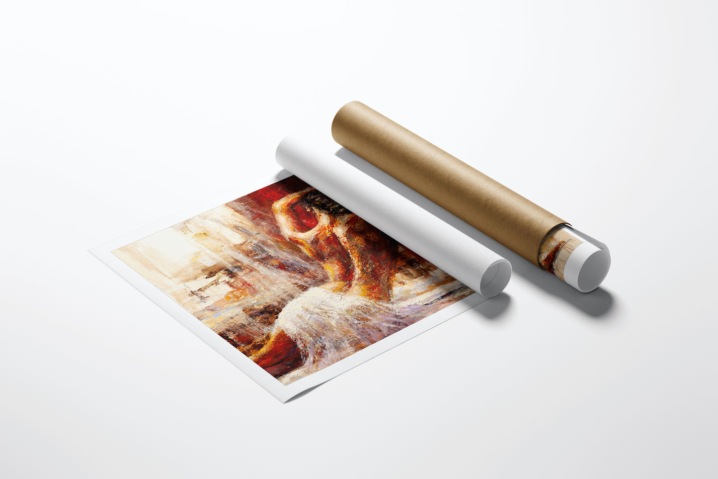 Rolled canvas featuring rich, warm-toned fine art with detailed figurative elements, showcasing gallery-level craftsmanship. - Warm Morning Breeze/AP/#294 - Artist Proofs, Figurative AP, Rolled Canvas