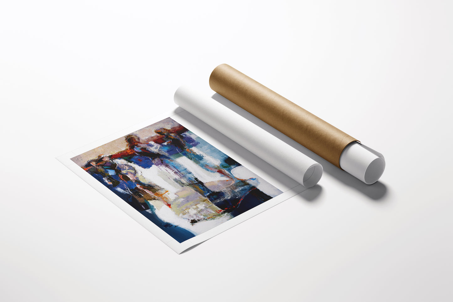 Rolled canvas fine art print with rich abstract figurative design, showcasing gallery-level craftsmanship and limited. - Proposal/AP/#383 - Abstract AP, Artist Proofs, Figurative AP, Rolled Canvas