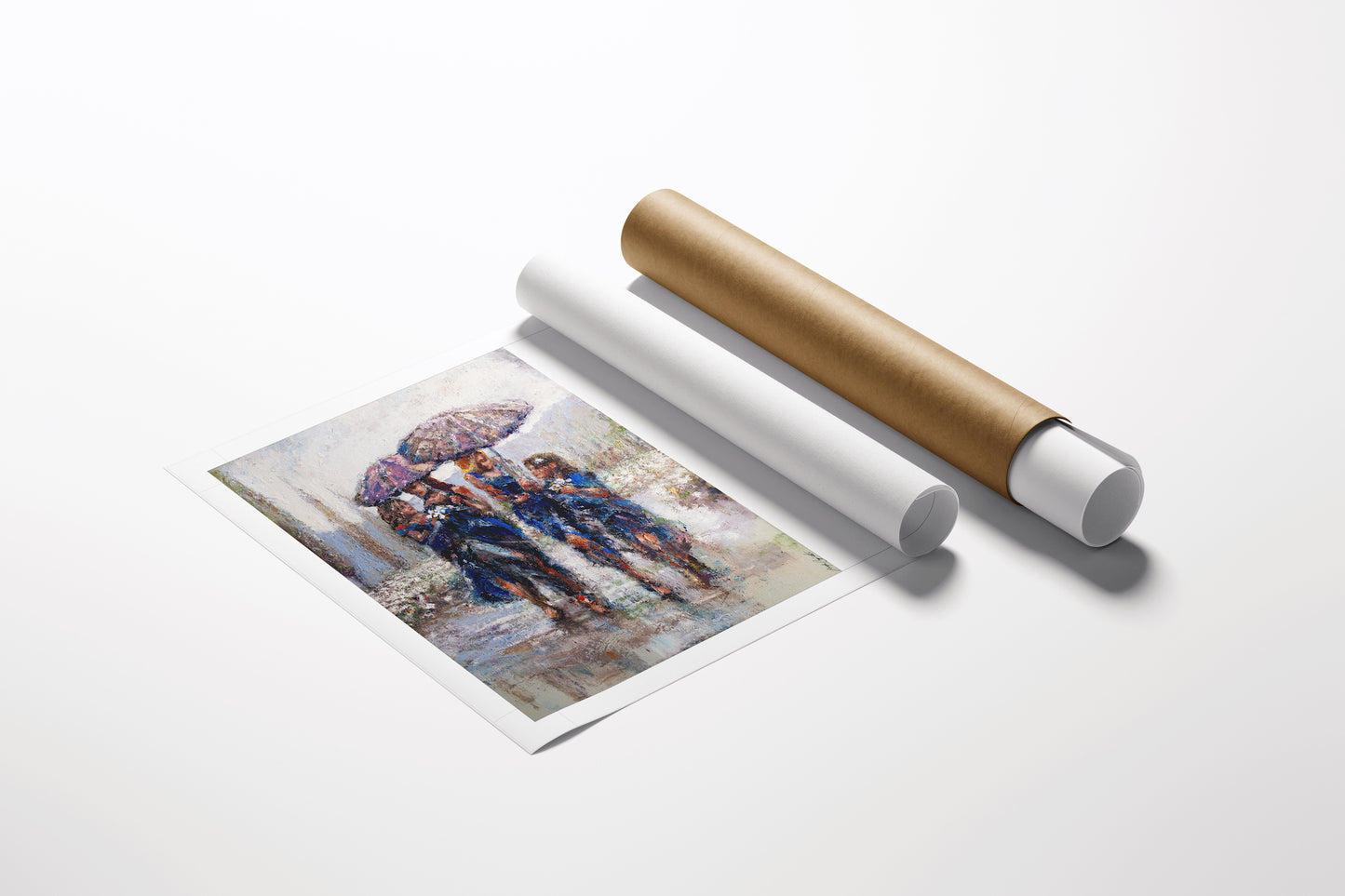 Limited edition fine art figurative print on rolled canvas with rich, detailed brushwork and gallery-level craftsmanship. - Showers & Flowers/AP/#391 - Artist Proofs, Figurative AP, Rolled Canvas