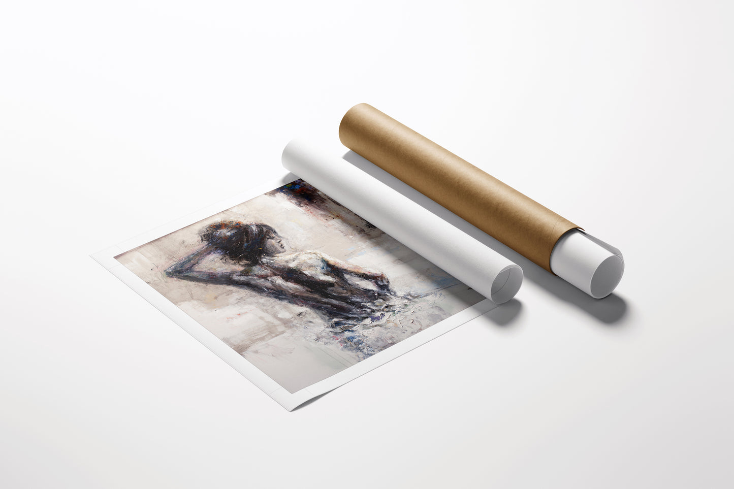 Limited gallery-level fine art print titled Thoughts Long Ago with rich, textured figurative design on rolled canvas. - Thoughts Long Ago/AP/#395 - Artist Proofs, Figurative AP, Rolled Canvas