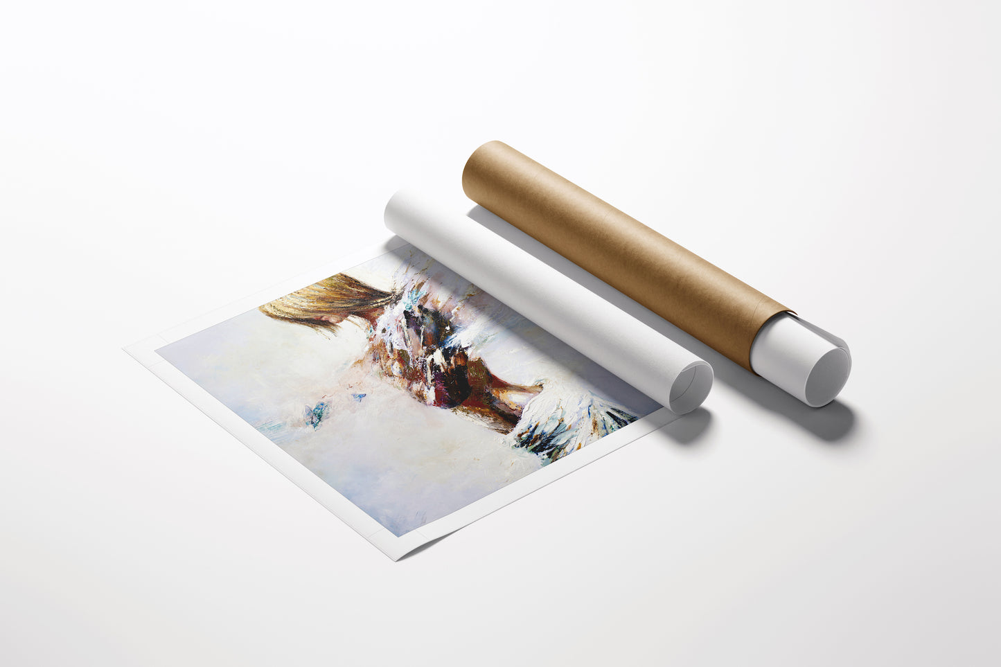 Limited edition fine art print rolled on white canvas with gallery-level craftsmanship and rich detail, accompanied by. - Butterfly Glow/AP/#418 - Artist Proofs, Figurative AP, Rolled Canvas