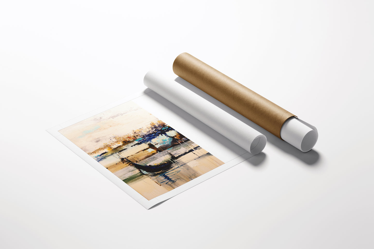 Limited edition Venice triptych fine art print on paper, showcasing rich water scenes with gallery-level craftsmanship,. - Venice triptych (left)/AP/#435 - Abstract AP, Artist Proofs, Rolled Canvas, Water Scenes AP