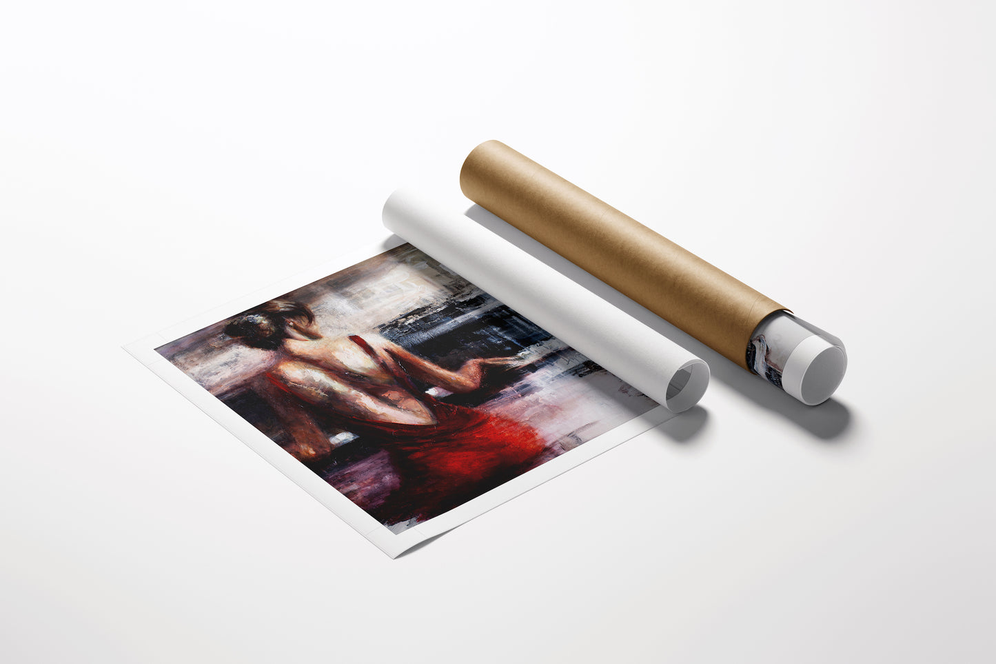 Rolled canvas fine art print titled Piano Dreams with rich, gallery-level craftsmanship featuring a figurative scene of a. - Piano Dreams/AP/#464 - Artist Proofs, Figurative AP, Rolled Canvas, Women & Piano AP
