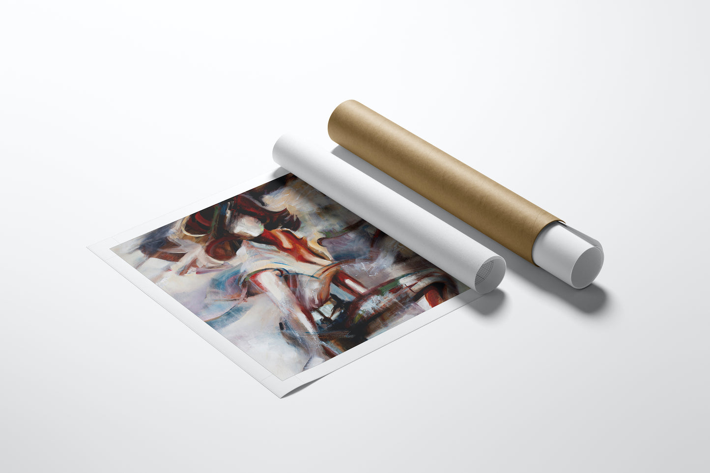 Rolled fine art canvas with rich, dynamic figurative dancers in vivid colors, showcasing gallery-level craftsmanship and. - Vogue/AP/#493 - Artist Proofs, Dancers AP, Figurative AP, Rolled Canvas