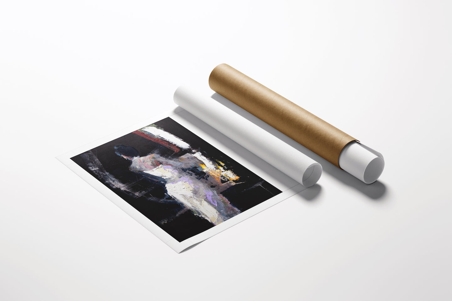 Limited edition fine art figurative print titled Black Mirror/AP/#565 on rolled canvas, rich dark tones with expressive. - Black Mirror/AP/#565 - Artist Proofs, Figurative AP, Rolled Canvas
