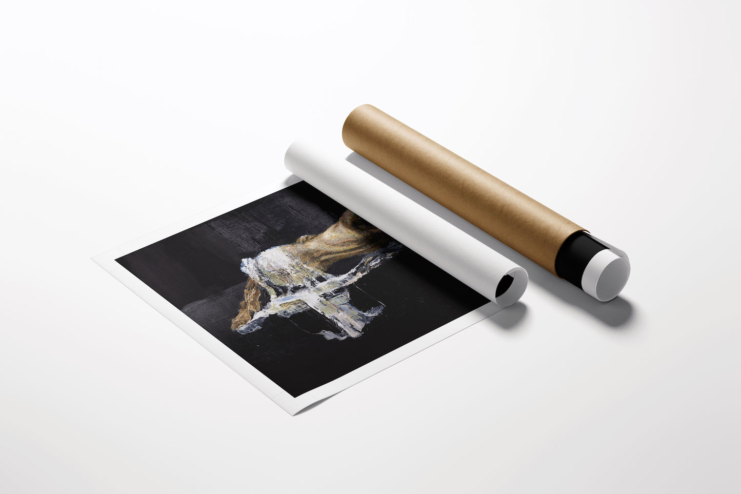 Limited gallery-level fine art print from the Dream Bath sculpture series, featuring rich tones and detailed figurative. - Dream Bath (sculpture series)/AP/#580 - Artist Proofs, Figurative AP, Rolled Canvas