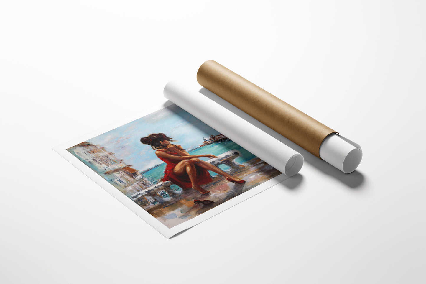 Rolled canvas fine art of The Venetian cityscape, rich colors, detailed craftsmanship, gallery-level quality. - The Venetian/AP/#633 - Artist Proofs, Cityscape AP, Figurative AP, Rolled Canvas, Water Scenes AP