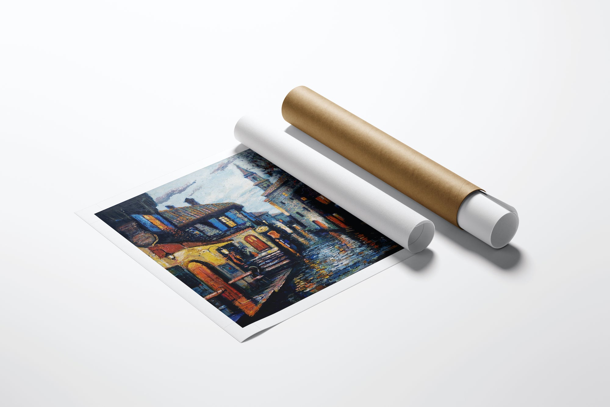 Evening Village Street/AP/#158