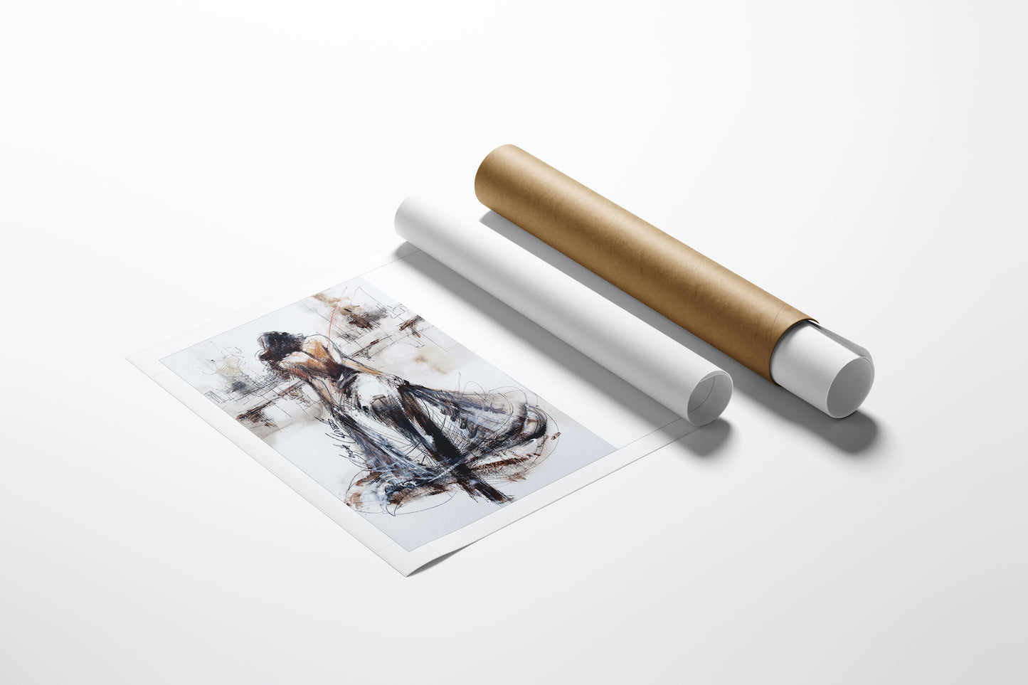 Limited edition fine art figurative print on rolled canvas, showcasing rich, gallery-level craftsmanship and quality in. - Women in White/AP/#169 - Artist Proofs, Figurative AP, Rolled Canvas