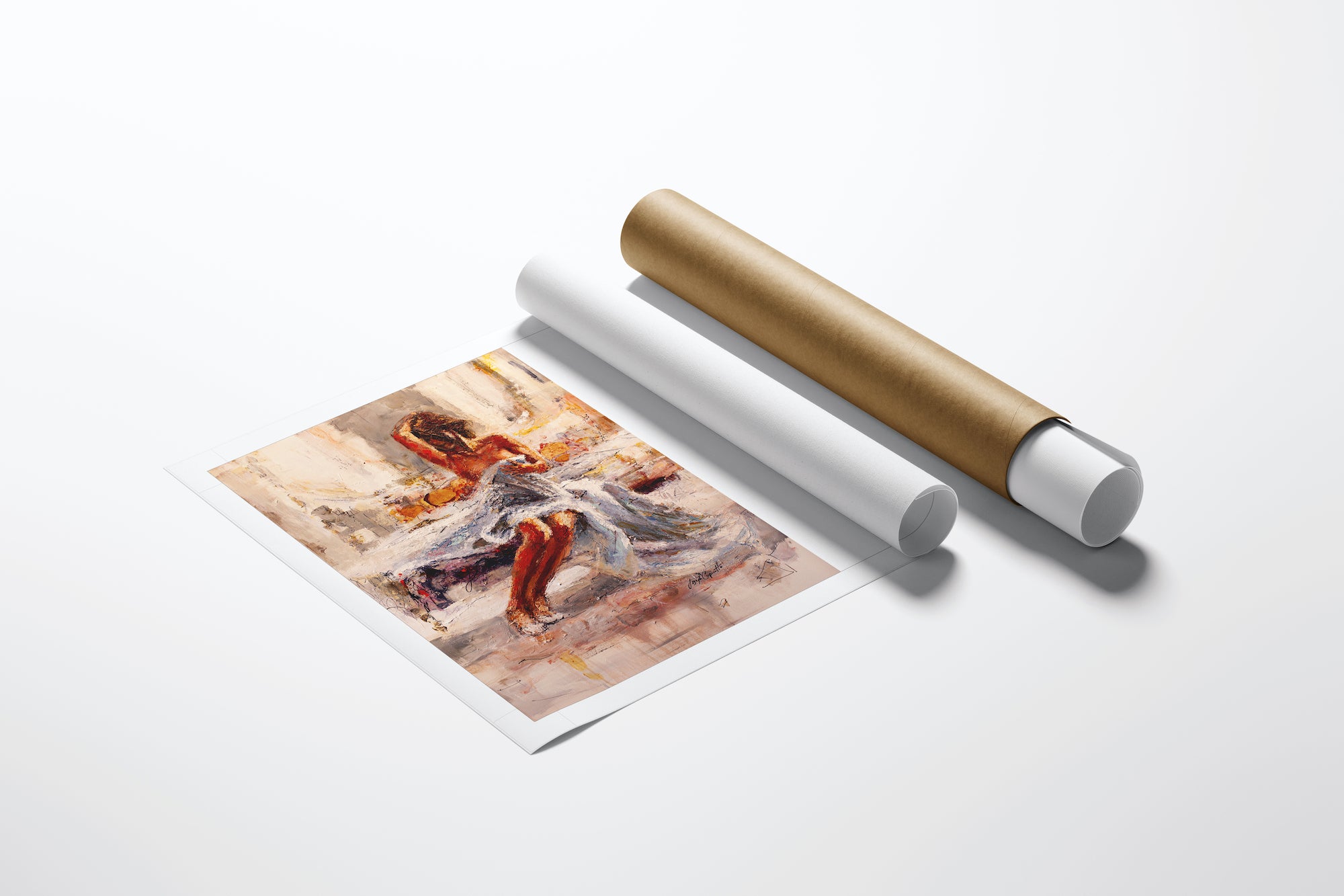 Limited edition fine art rolled canvas print with rich, detailed figurative design showcasing expert craftsmanship and. - Passion and Grace/AP/#183 - Artist Proofs, Figurative AP, Rolled Canvas