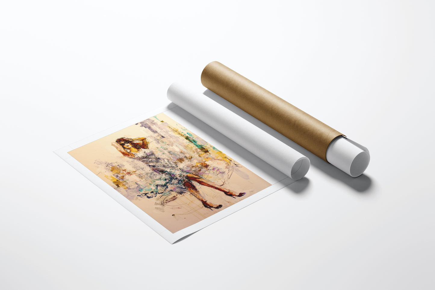 Rolled canvas fine art print titled Uptown Girl/AP/#193 with rich, detailed figurative artwork and high-quality. - Uptown Girl/AP/#193 - Artist Proofs, Figurative AP, Rolled Canvas