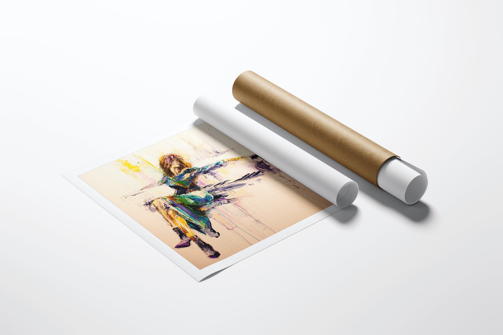 Limited edition fine art print titled Casual Keys/AP/#210 featuring a rich, figurative depiction of a woman playing piano,. - Casual Keys/AP/#210 - Artist Proofs, Figurative AP, Rolled Canvas, Women & Piano AP