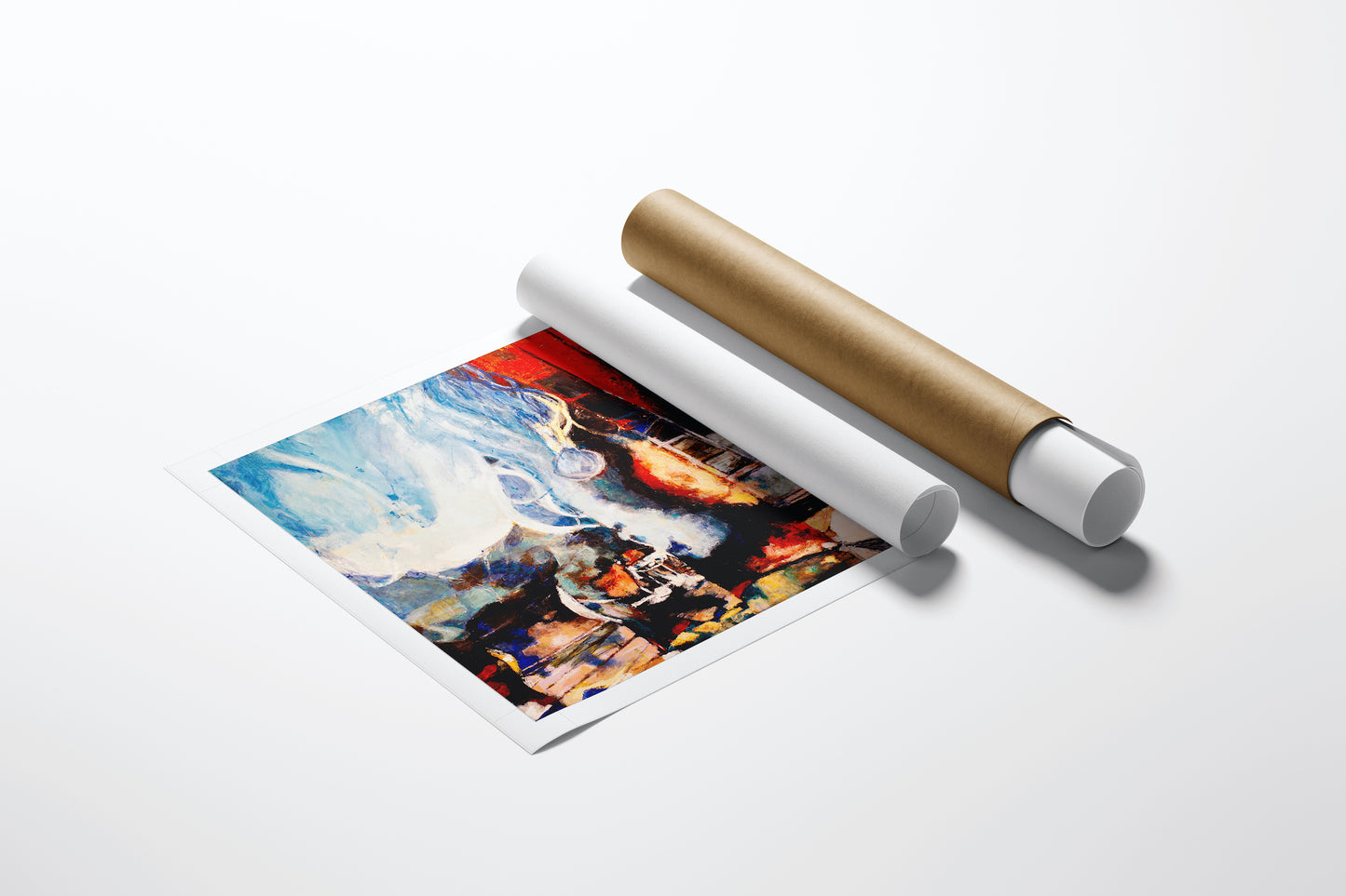Rolled fine art canvas featuring rich abstract composition with vibrant colors, showcasing limited edition craftsmanship and . - Pictures/AP/#299 - Abstract AP, Artist Proofs, Rolled Canvas