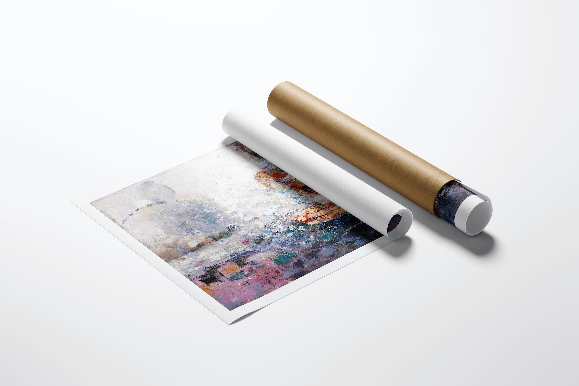 Rolled limited edition fine art canvas with rich abstract and figurative design, showcasing gallery-level craftsmanship and. - Guardian Angel/AP/#353 - Abstract AP, Artist Proofs, Figurative AP, Rolled Canvas