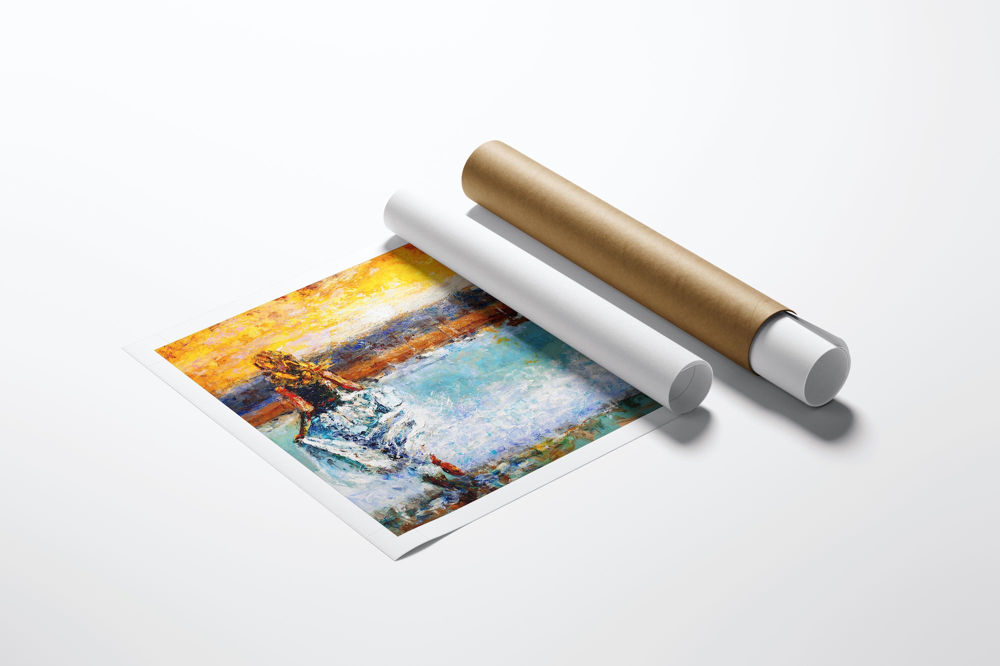 Limited edition fine art rolled canvas print titled Homecoming/AP/#360, featuring rich colors and detailed figurative. - Homecoming/AP/#360 - Artist Proofs, Figurative AP, Rolled Canvas