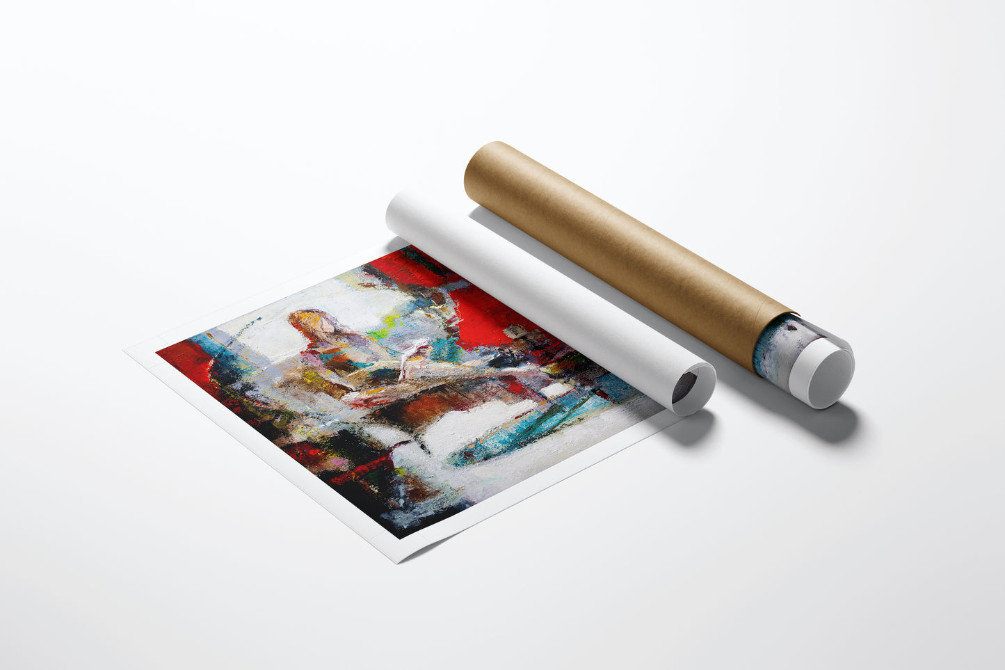 Limited edition fine art print titled The Book of Color/AP/#368, vibrant abstract and figurative design on rolled canvas,. - The Book of Color/AP/#368 - Abstract AP, Artist Proofs, Figurative AP, Rolled Canvas