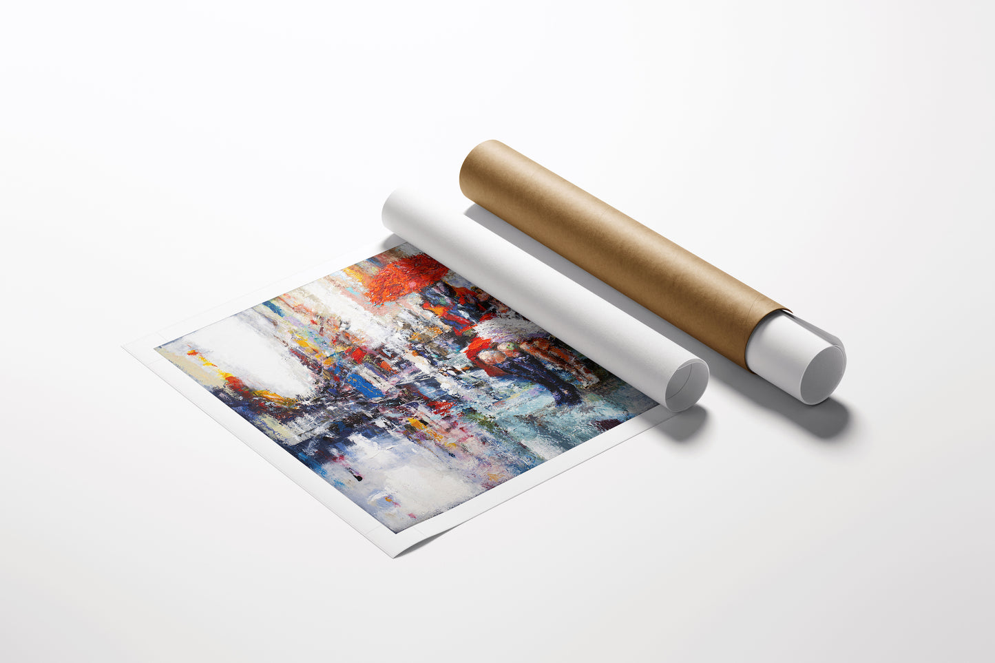 Limited fine art abstract figurative print on rolled canvas, rich colors, gallery-level craftsmanship and quality. - Love Shelter/AP/#372 - Abstract AP, Artist Proofs, Figurative AP, Rolled Canvas