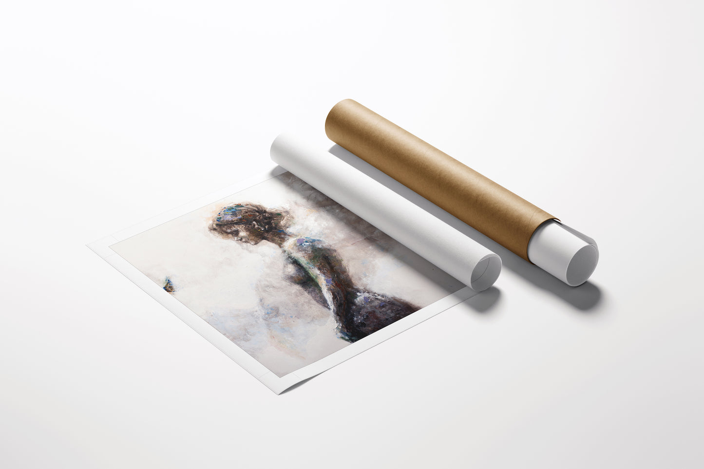 Limited edition fine art print on rolled canvas featuring a rich, figurative butterfly design with gallery-level. - Shadow Butterfly/AP/#396 - Artist Proofs, Figurative AP, Rolled Canvas