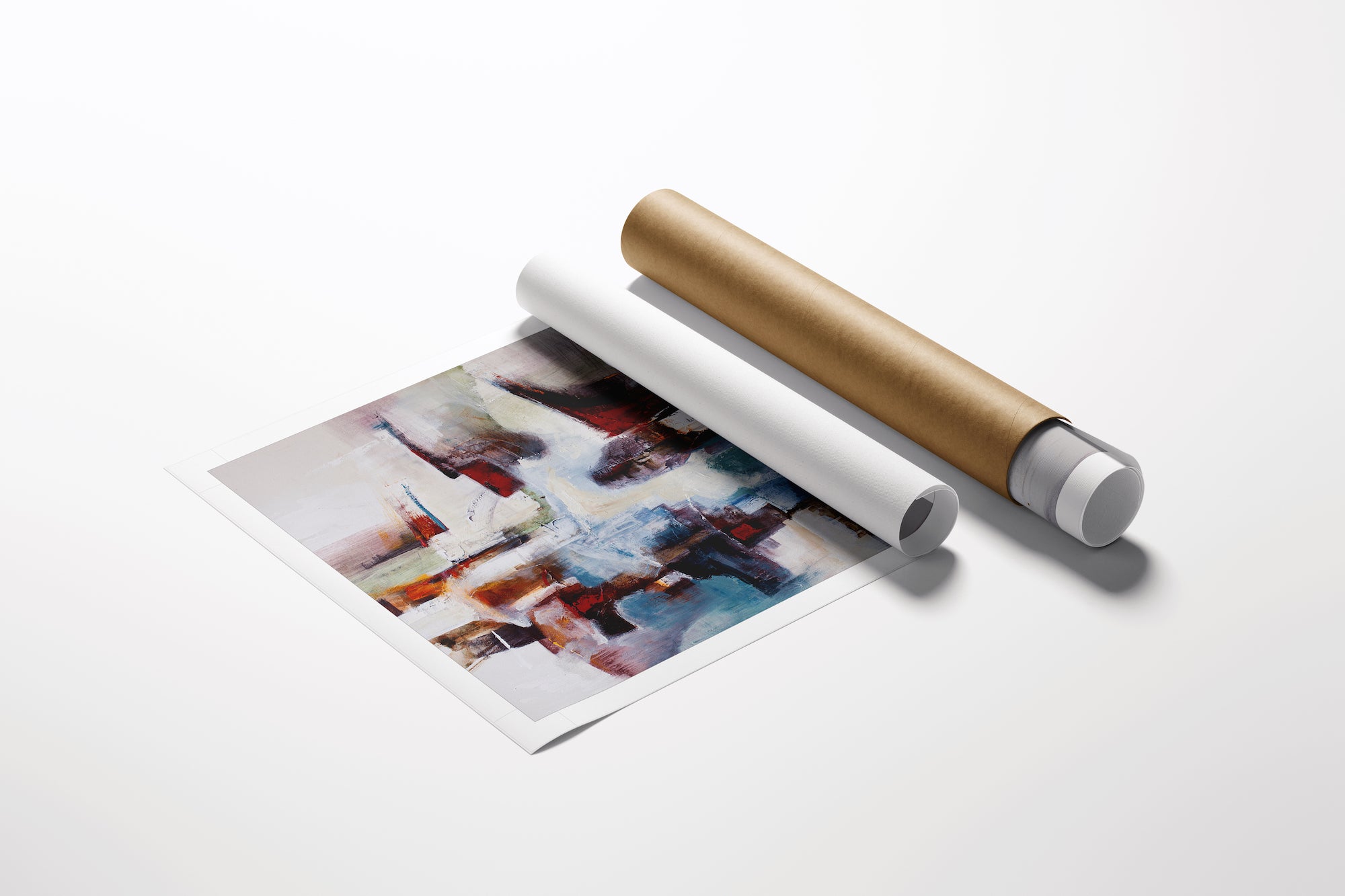 Rolled canvas featuring rich, gallery-level abstract art with fine craftsmanship, showcasing layered brushstrokes and. - Abstract #1/AP/#482 - Abstract AP, Artist Proofs, Rolled Canvas