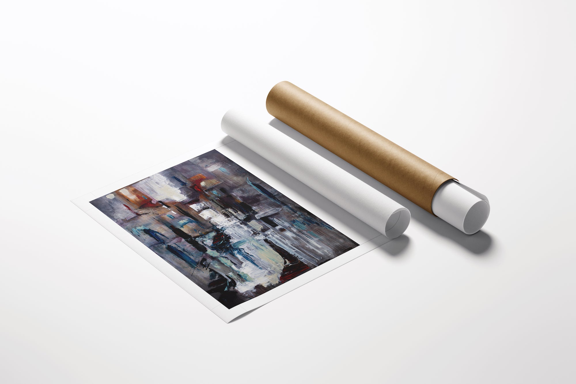 Venice Abstract fine art print on rolled canvas with rich cityscape colors and gallery-level craftsmanship. - Venice Abstract/AP/#486 - Artist Proofs, Cityscape AP, Rolled Canvas, Water Scenes AP