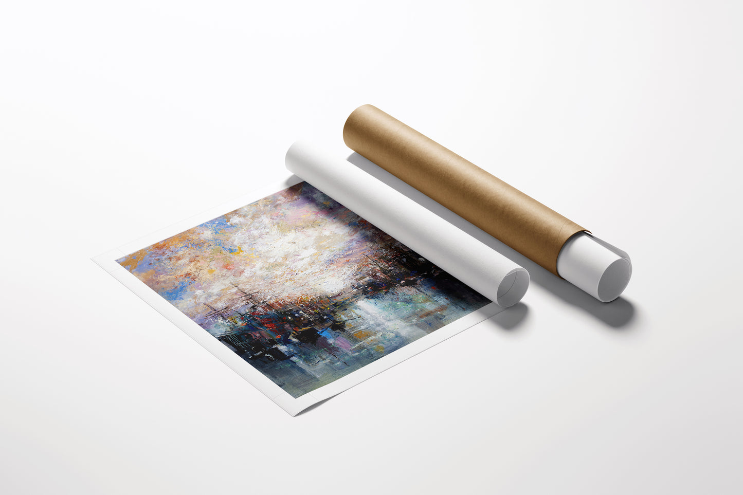 Rolled canvas fine art print titled Violet Harbour, rich landscape with vibrant colors, gallery-level quality and. - Violet Harbour/AP/#504 - Artist Proofs, Landscape AP, Rolled Canvas, Water Scenes AP