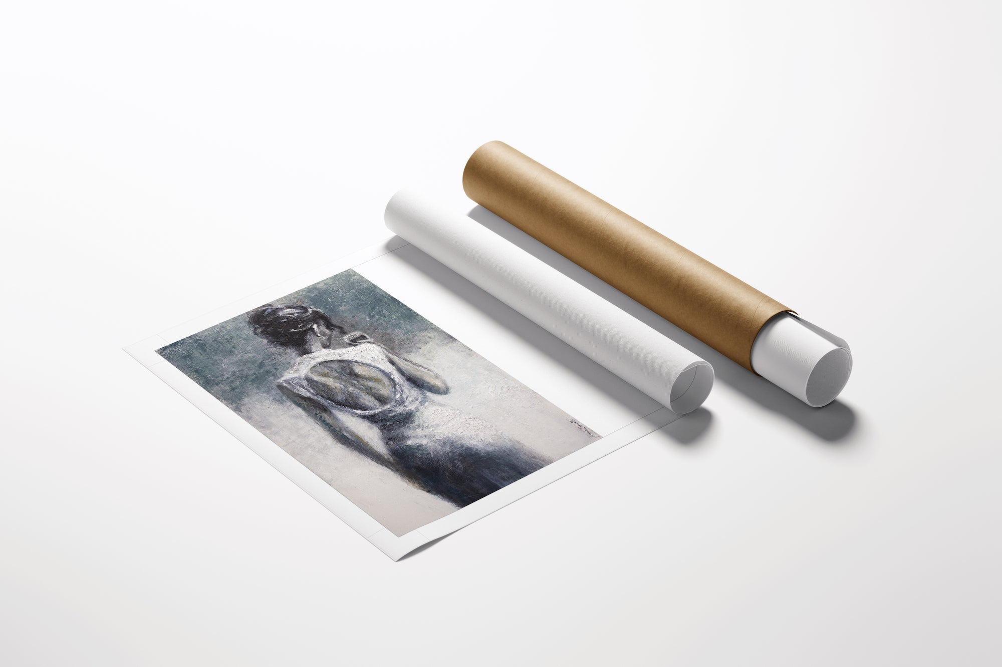 Limited fine art figurative print on rolled white canvas with rich, detailed artistry and gallery-level craftsmanship,. - Here's to You/AP/#510 - Artist Proofs, Figurative AP, Rolled Canvas