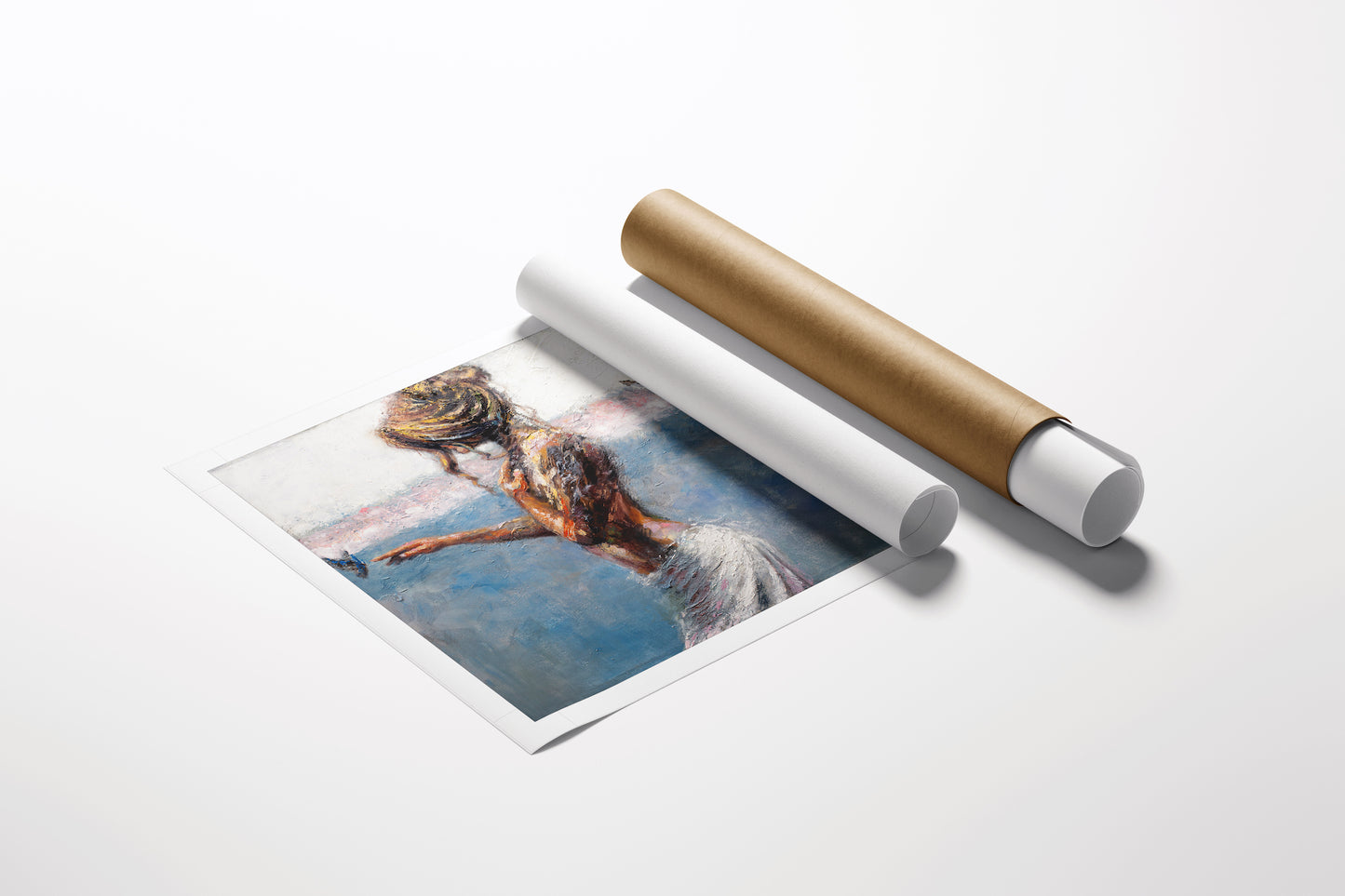 Rolled canvas fine art print titled Silk Touch, featuring a rich, detailed figurative painting with gallery-level. - Silk Touch/AP/#518 - Artist Proofs, Figurative AP, Rolled Canvas