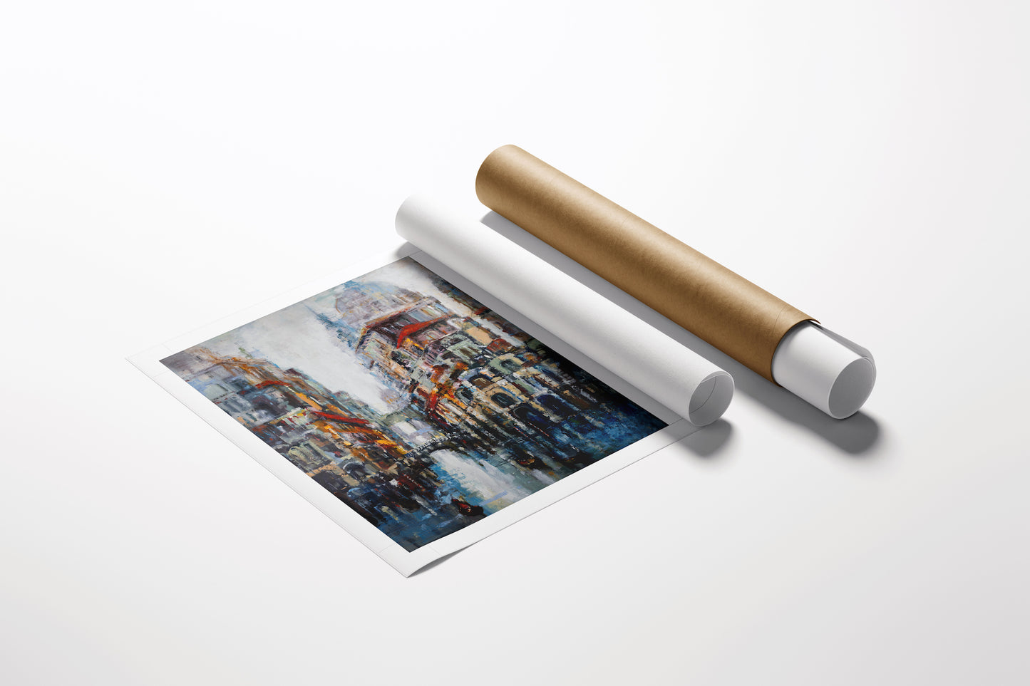 Limited edition Venetian cityscape fine art print on rolled canvas with rich colors and gallery-level craftsmanship. - Venetian Perspective 2/AP/#531 - Artist Proofs, Cityscape AP, Rolled Canvas, Water Scenes AP