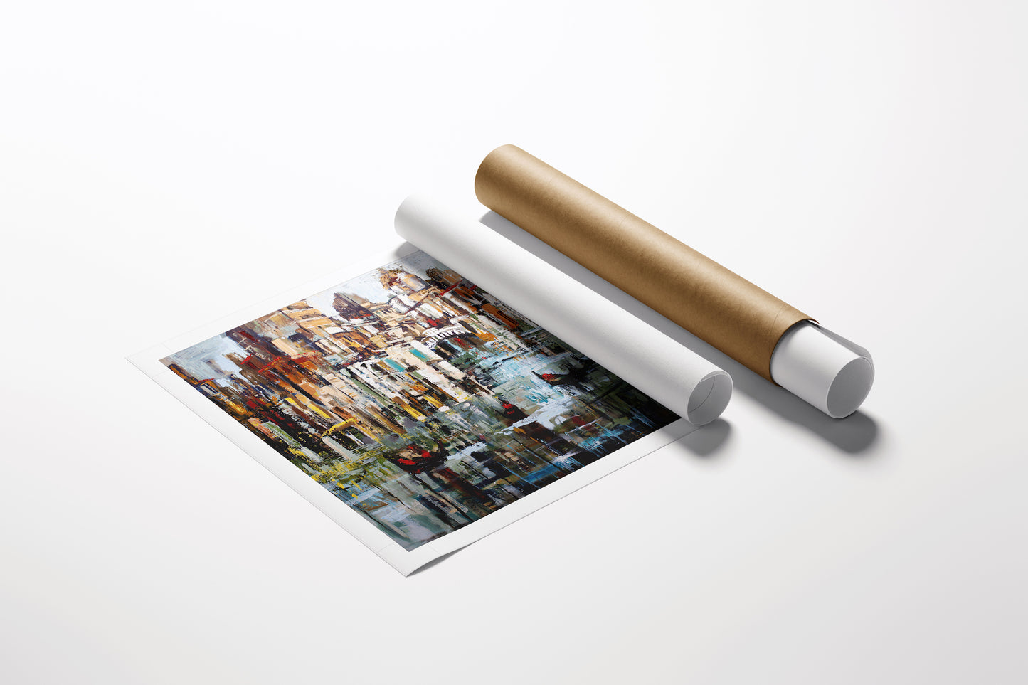 Rolled fine art canvas showing a rich, detailed cityscape of Venice Bridge with gallery-level craftsmanship and vibrant. - Venice Bridge 2/AP/#533 - Artist Proofs, Cityscape AP, Rolled Canvas, Water Scenes AP