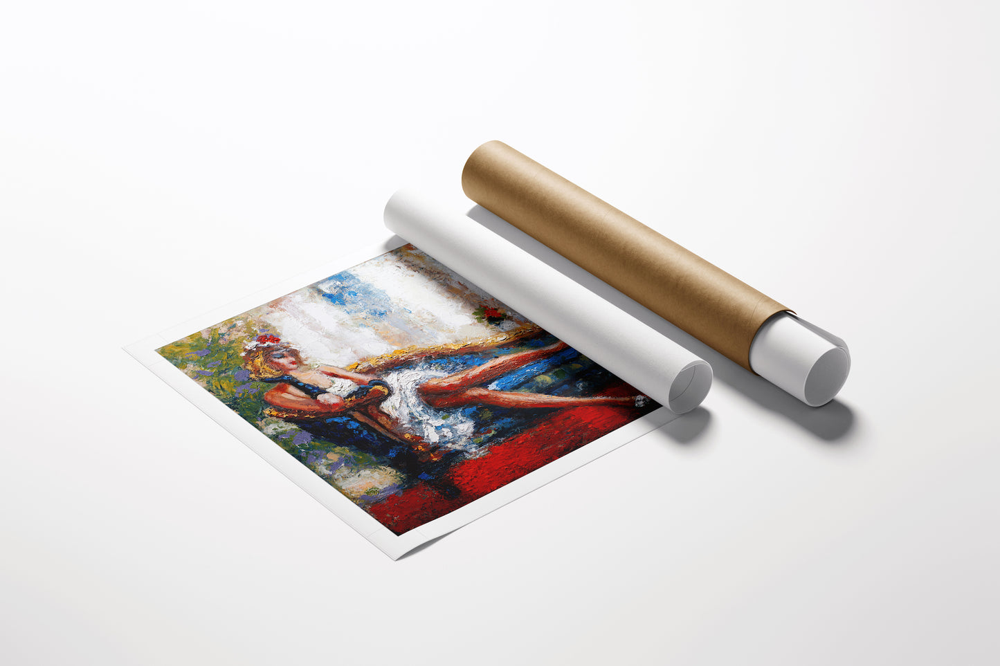 Rolled French Impression fine art canvas print showing rich, textured colors and figurative design, highlighting. - French Impression/AP/#560 - Artist Proofs, Figurative AP, Rolled Canvas