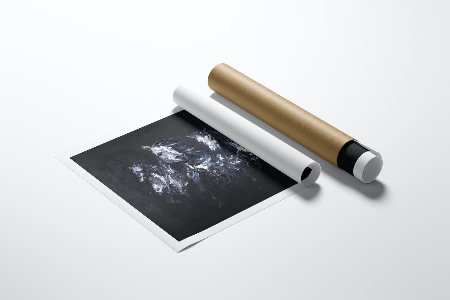 Limited edition fine art rolled canvas with rich, detailed horse and wildlife imagery, showcasing gallery-level. - From the Darkness/AP/#585 - Artist Proofs, Horses & Wildlife AP, Rolled Canvas
