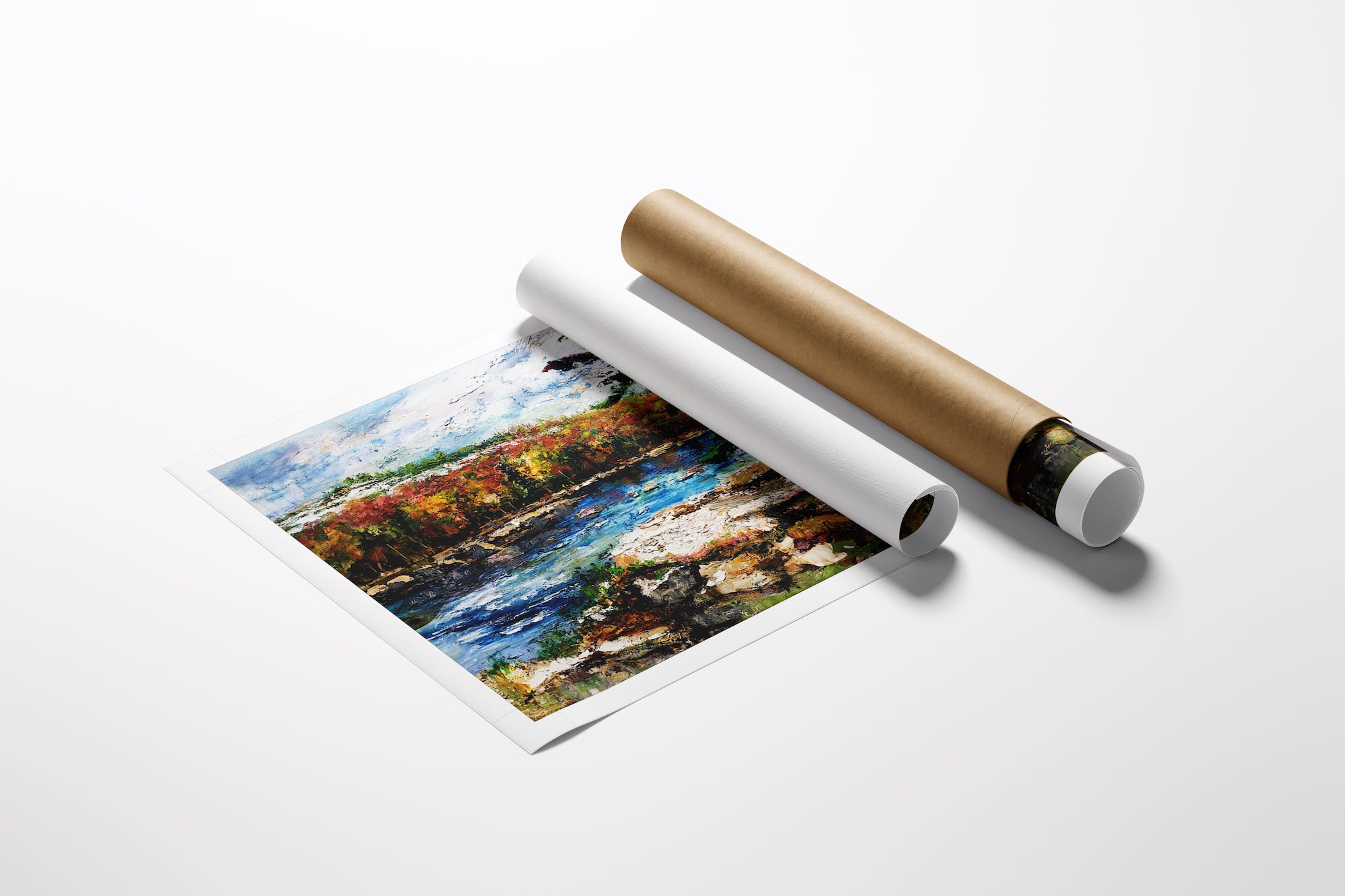 Limited edition fine art landscape print titled Northern Flow/AP/#631, featuring rich, detailed water scene on high-quality. - Northern Flow/AP/#631 - Artist Proofs, Landscape AP, Rolled Canvas, Water Scenes AP