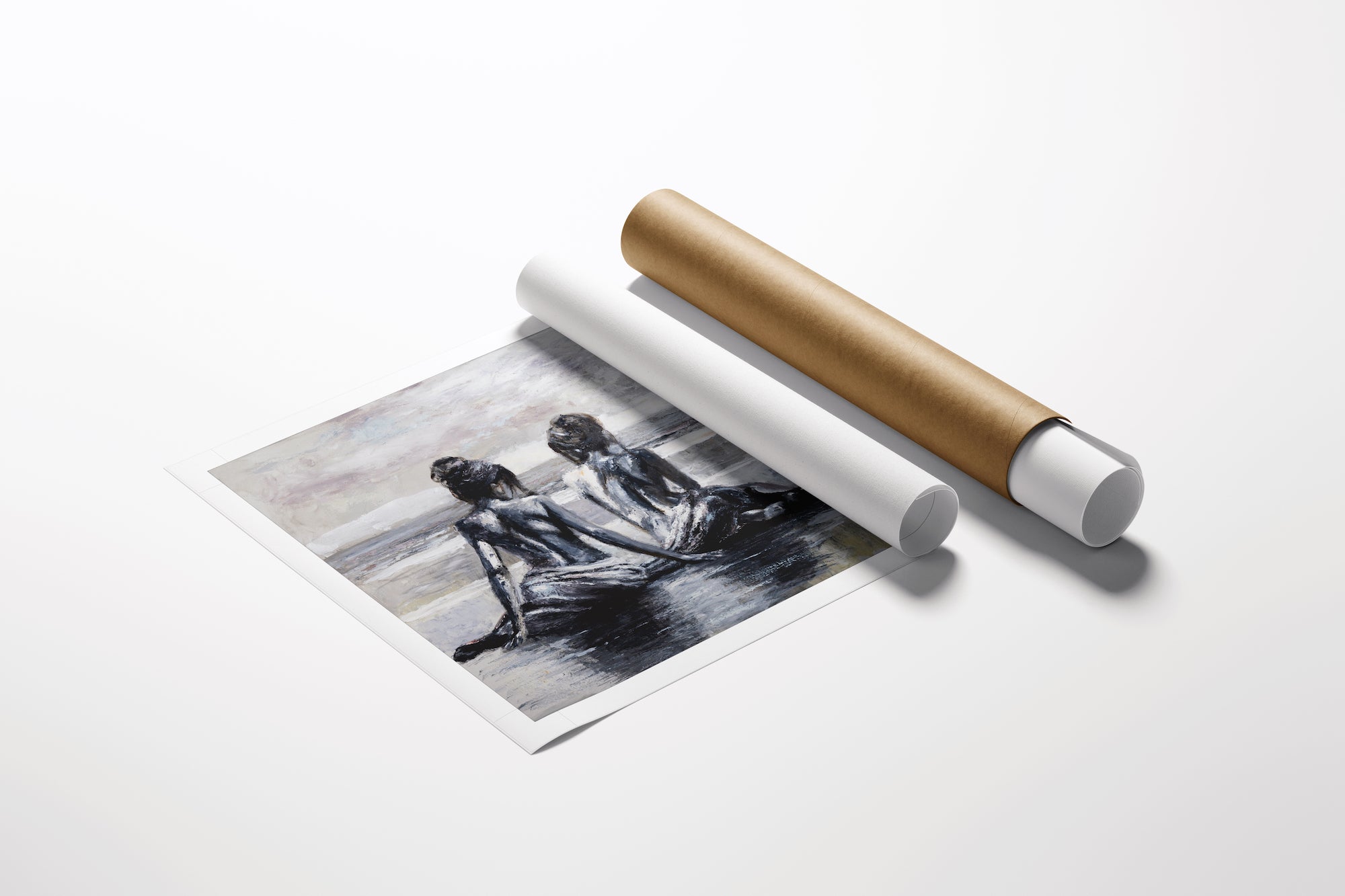 Limited fine art rolled canvas print titled From the Same Cloth/AP/#634, featuring rich figurative water scene with expert. - From the Same Cloth/AP/#634 - Artist Proofs, Figurative AP, Rolled Canvas, Water Scenes AP