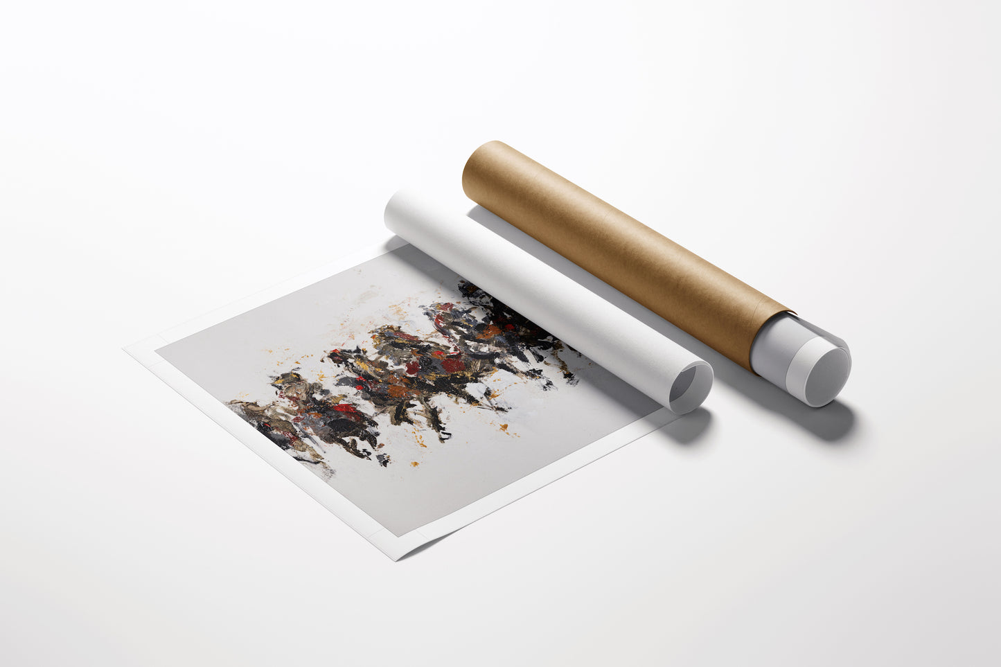 Rolled canvas print titled The Gallop/AP/#653 featuring a dynamic group of galloping horses in rich, fine art style,. - The Gallop/AP/#653 - Artist Proofs, Horses & Wildlife AP, Rolled Canvas
