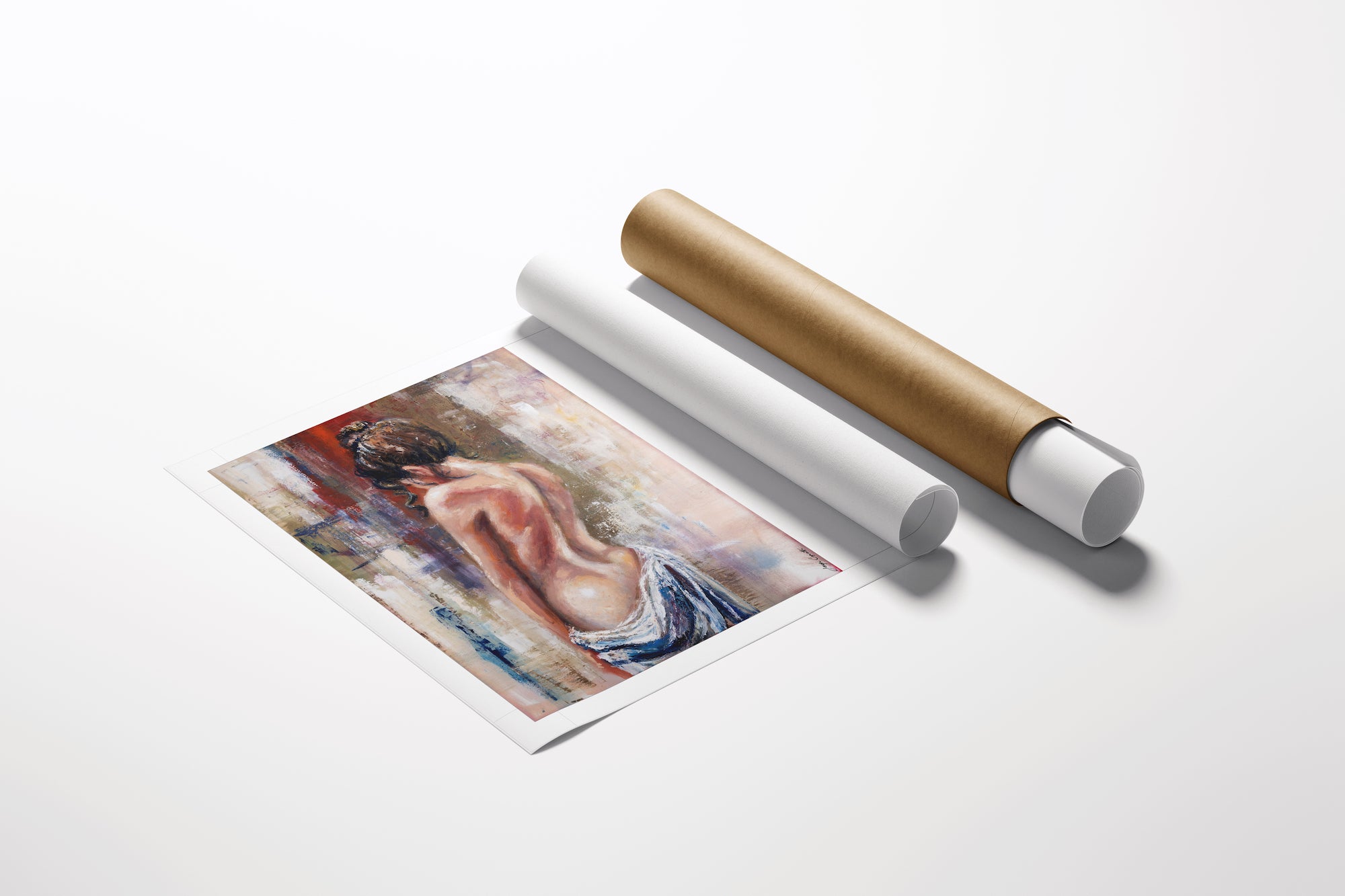 Limited edition fine art figurative painting on rolled canvas, showcasing rich textures and gallery-level craftsmanship. - Innocent Beauty/AP/#656 - Artist Proofs, Figurative AP, Rolled Canvas