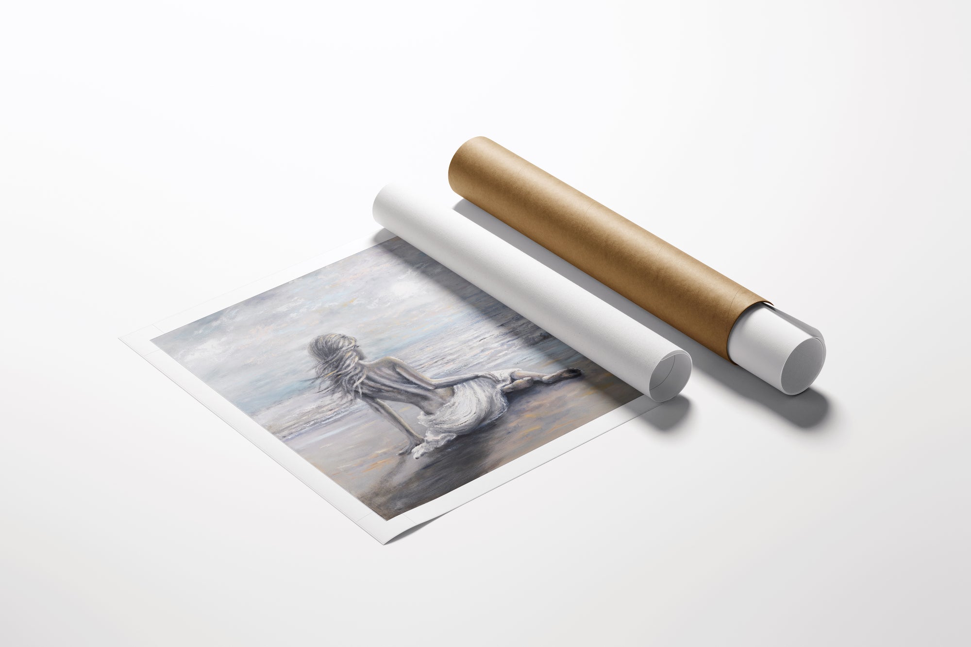 Rolled canvas fine art print titled Glimmer & Breeze/AP/#679, featuring rich, gallery-level craftsmanship and a figurative. - Glimmer & Breeze/AP/#679 - Artist Proofs, Figurative AP, Landscape AP, Rolled Canvas, Water Scenes AP