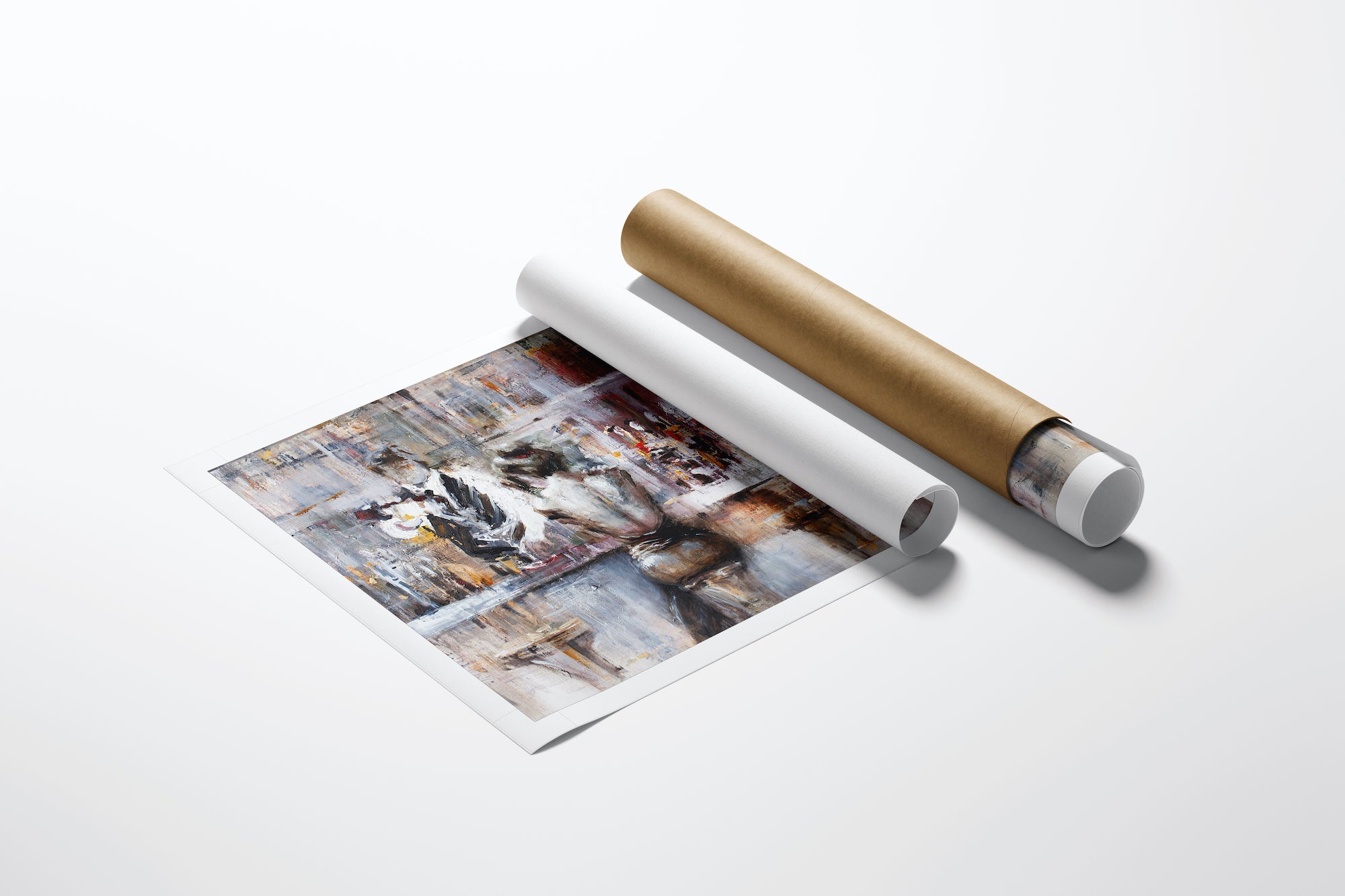 Rolled gallery-level fine art print titled Left Behind/AP/#83, featuring rich, intricate figurative design on high-quality. - Left Behind/AP/#83 - Artist Proofs, Figurative AP, Rolled Canvas
